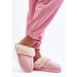FB3 Pantofole da Donna Pantofole con Pelliccia Pinky rosa 2