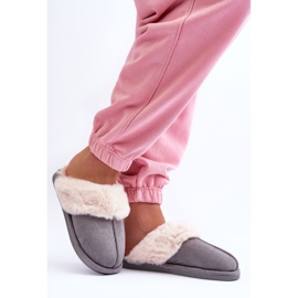Pantofole da Donna Pantofole con Pelliccia Grigio Mignolo 2