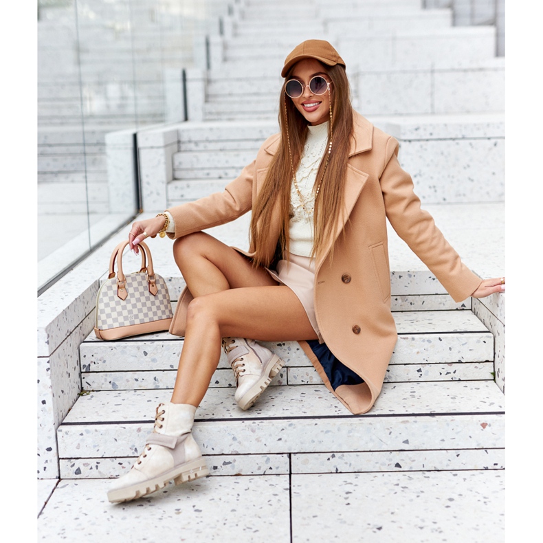 Stivali da lavoro in pelle beige Maciejka 05219-04 2