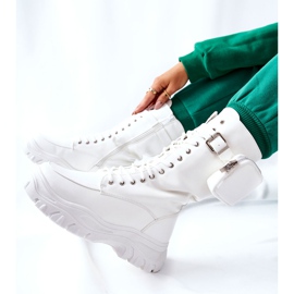 Stivali Platform Issanti Bianchi Con Rene bianco 1