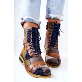 Maciejka Stivali Jodhpur in Pelle Multicolore 05095-39 1