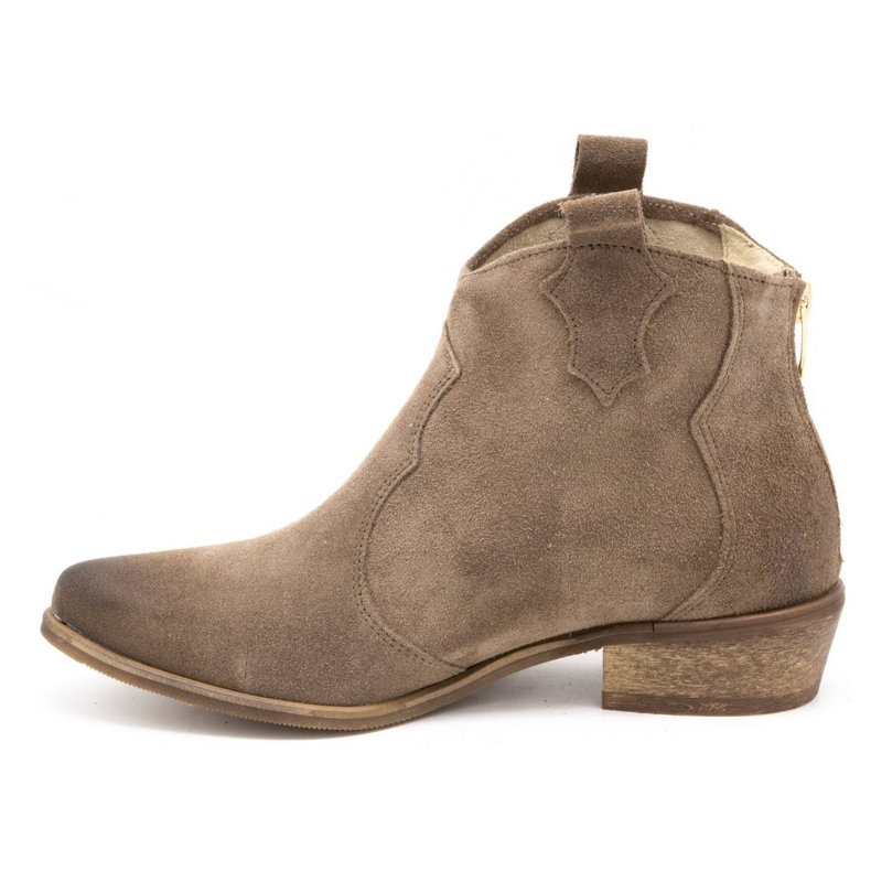 Exquisite Stivali da donna in pelle 1128EX mandorla beige 1