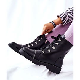PG1 Stivali classici in pelle nera Daiane allacciati nero 2