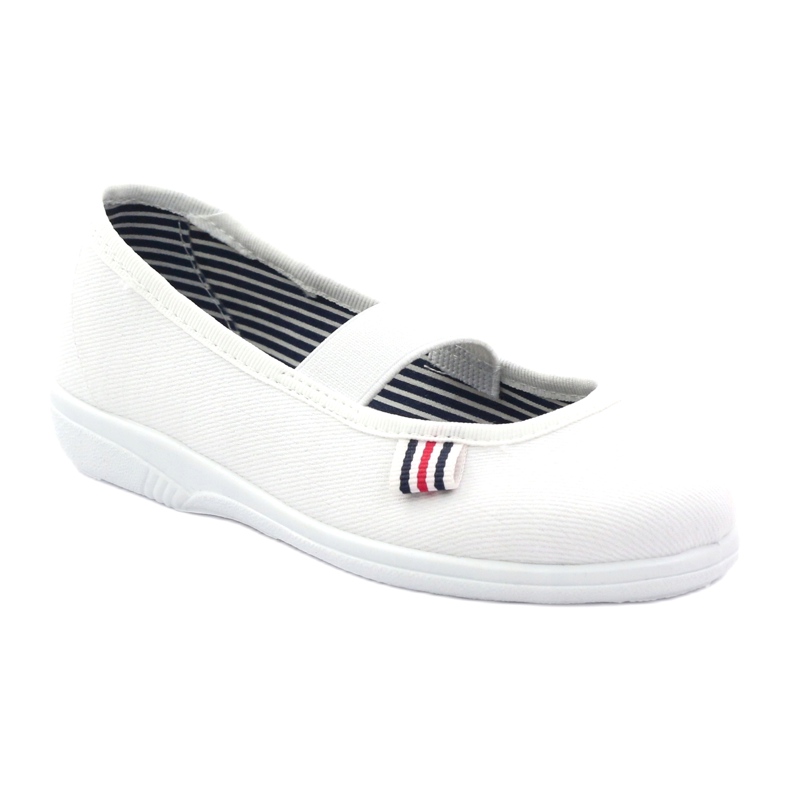 Pantofole da bambina Czech Befado 274X013 bianco 1