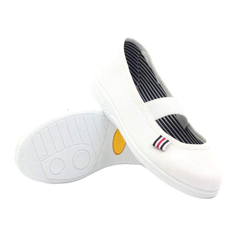 Pantofole da bambina Czech Befado 274X013 bianca 3