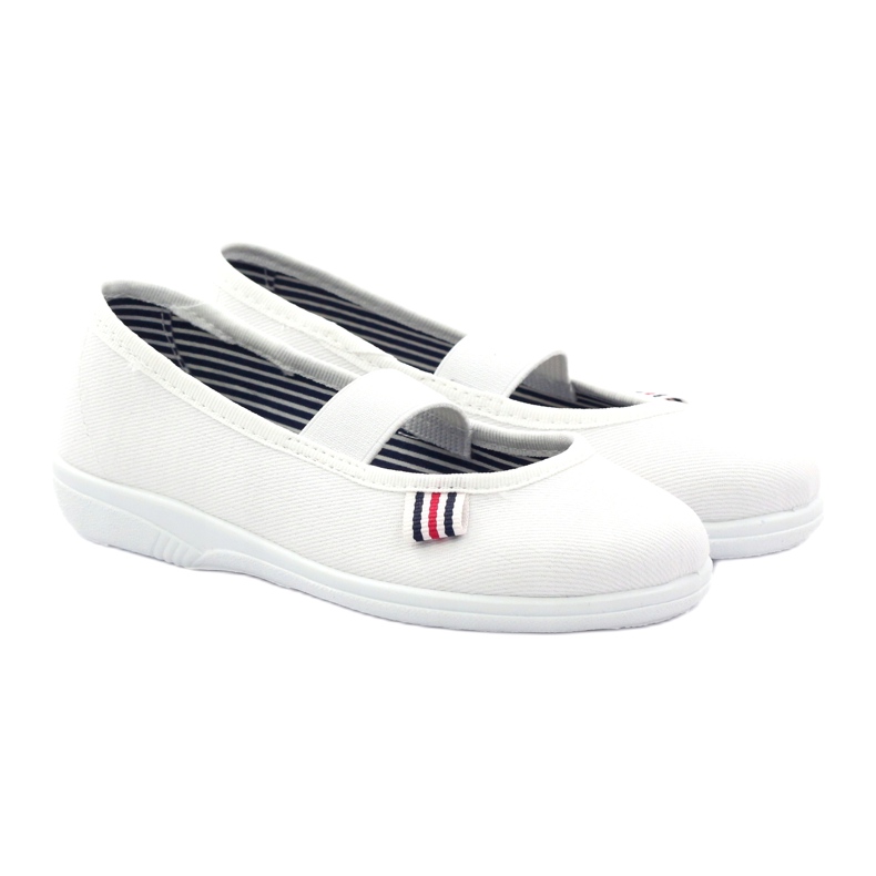 Pantofole da bambina Czech Befado 274X013 bianca 4