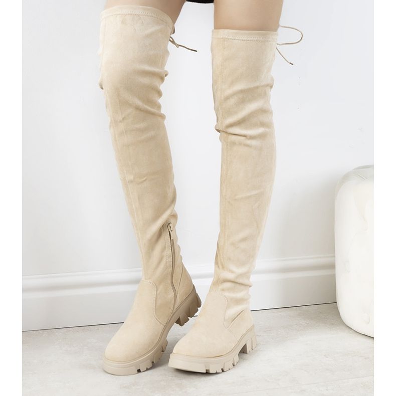 Stivali beige con suola alta di Patrice 1