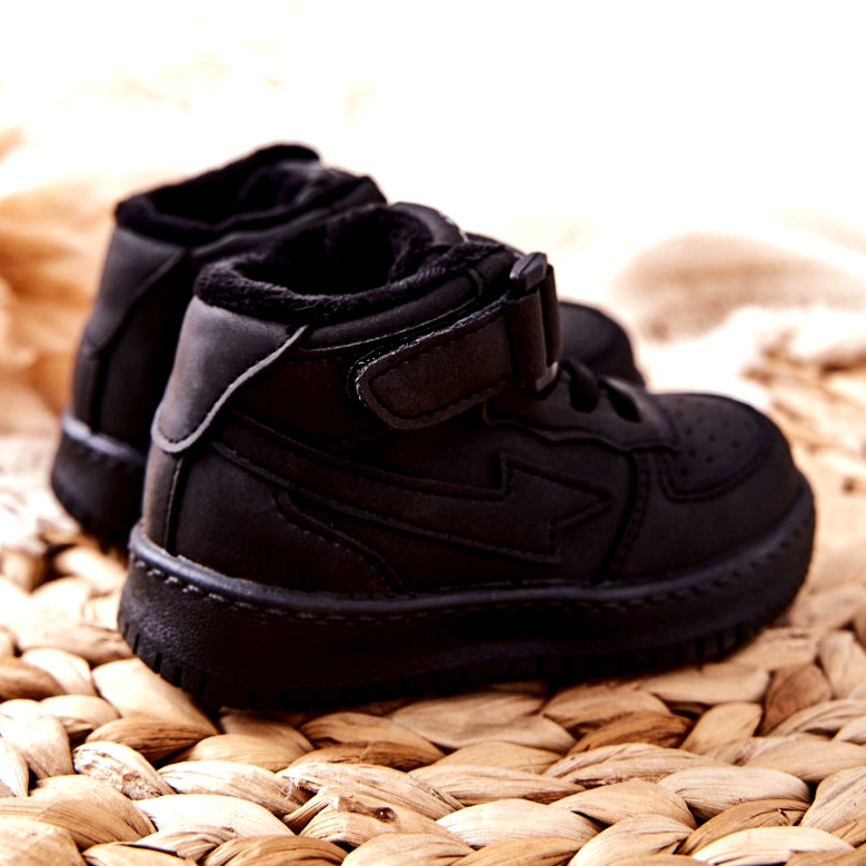 PA1 Scarpe Sportive Alte Da Bambino Nere Clafi nero 3