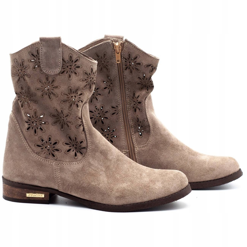 Olivier Comodi stivali traforati beige Janet 2