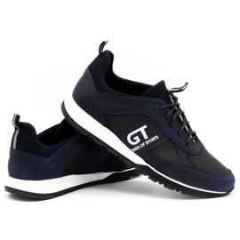 Polbut Scarpe casual sportive da uomo in pelle 2111PLB, colore blu navy 3