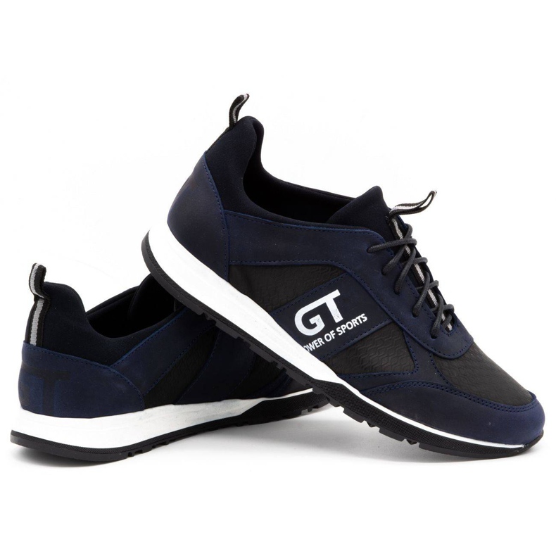 Polbut Scarpe casual sportive da uomo in pelle 2111PLB, colore blu navy 3