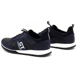 Polbut Scarpe casual sportive da uomo in pelle 2111PLB, colore blu navy 5