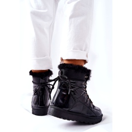 POTOCKI Stivali da neve alti con pelliccia Black Sneezy nero 6