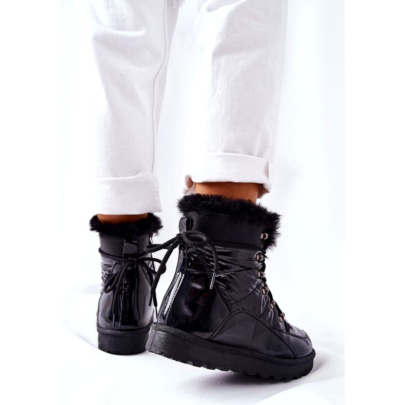 POTOCKI Stivali da neve alti con pelliccia Black Sneezy nero 6