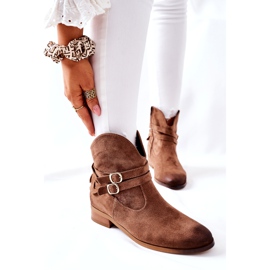 Vinceza Stivali caldi in pelle scamosciata da donna Beige Castlerock marrone 1