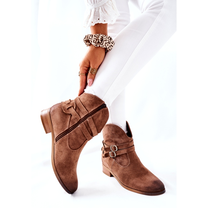 Vinceza Stivali caldi in pelle scamosciata da donna Beige Castlerock marrone 3