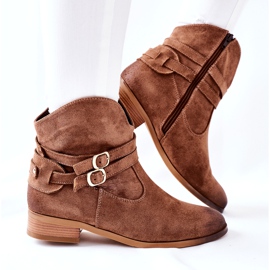 Vinceza Stivali caldi in pelle scamosciata da donna Beige Castlerock marrone 4