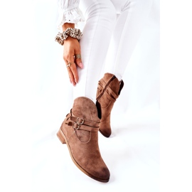 Vinceza Stivali caldi in pelle scamosciata da donna Beige Castlerock marrone 5