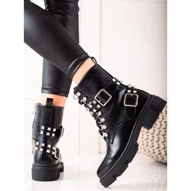 TRENDI Lavoratori alla moda con strass nero 1