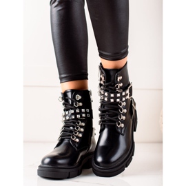 TRENDI Lavoratori alla moda con strass nero 2