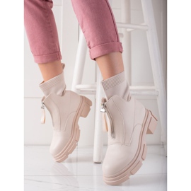 Bestelle Lavoratori slip-on con cerniera beige 1