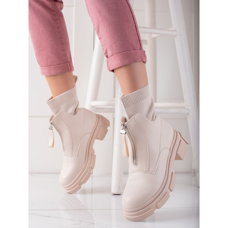 Bestelle Lavoratori slip-on con cerniera beige 1
