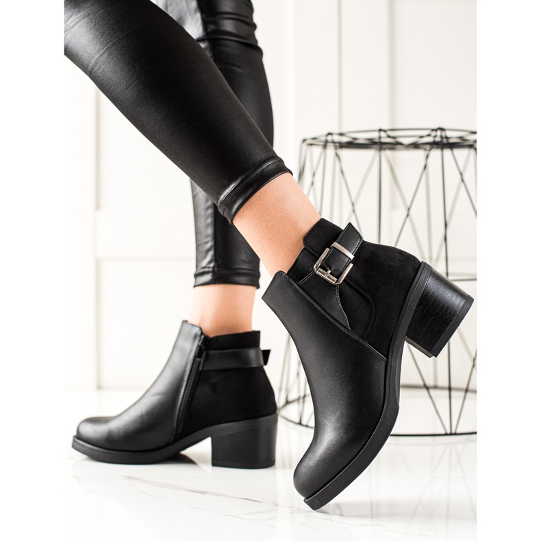 Anesia Paris Stivali casual con tacco basso nero 2