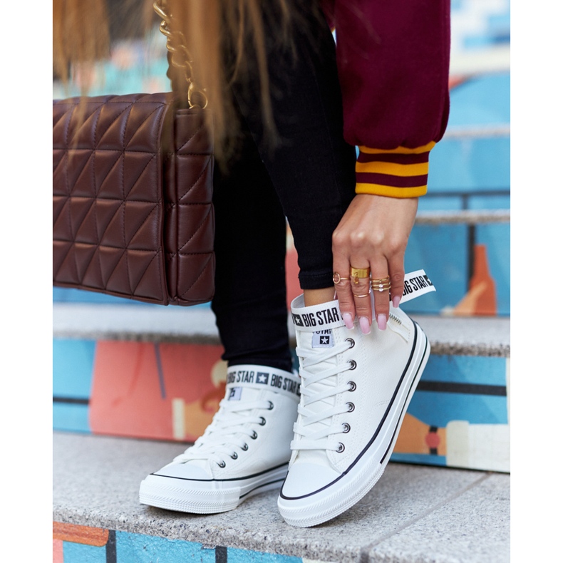 Sneakers alte isolate Big Star GG274027 Bianco 2