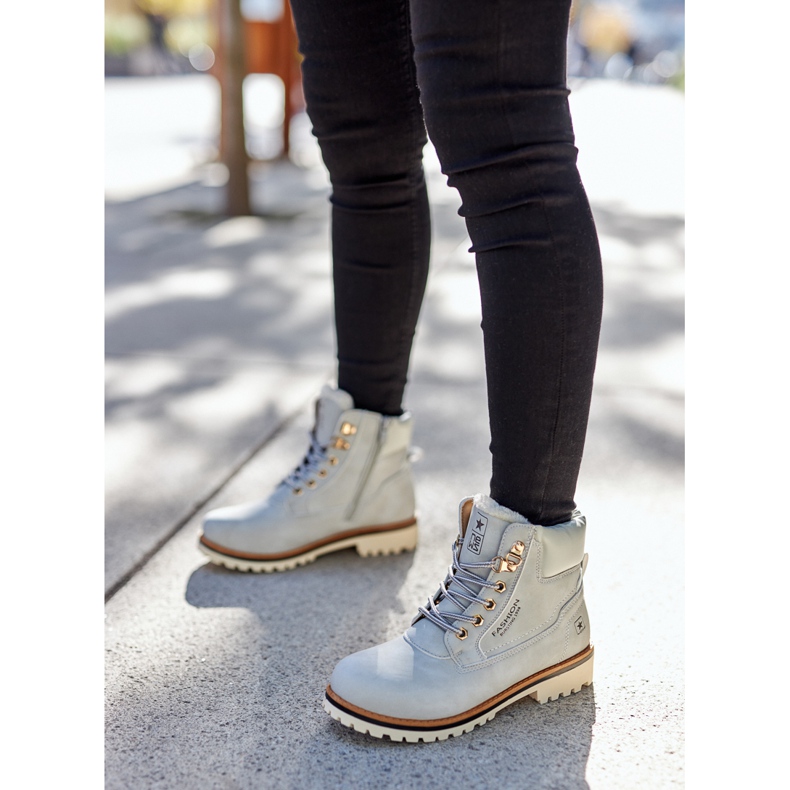PE1 Trappers da donna Timberki con riscaldamento grigio chiaro Tiempo 2