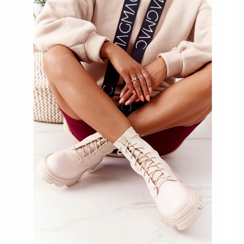 PS1 Stivali Donna Workers Beige Megan 3