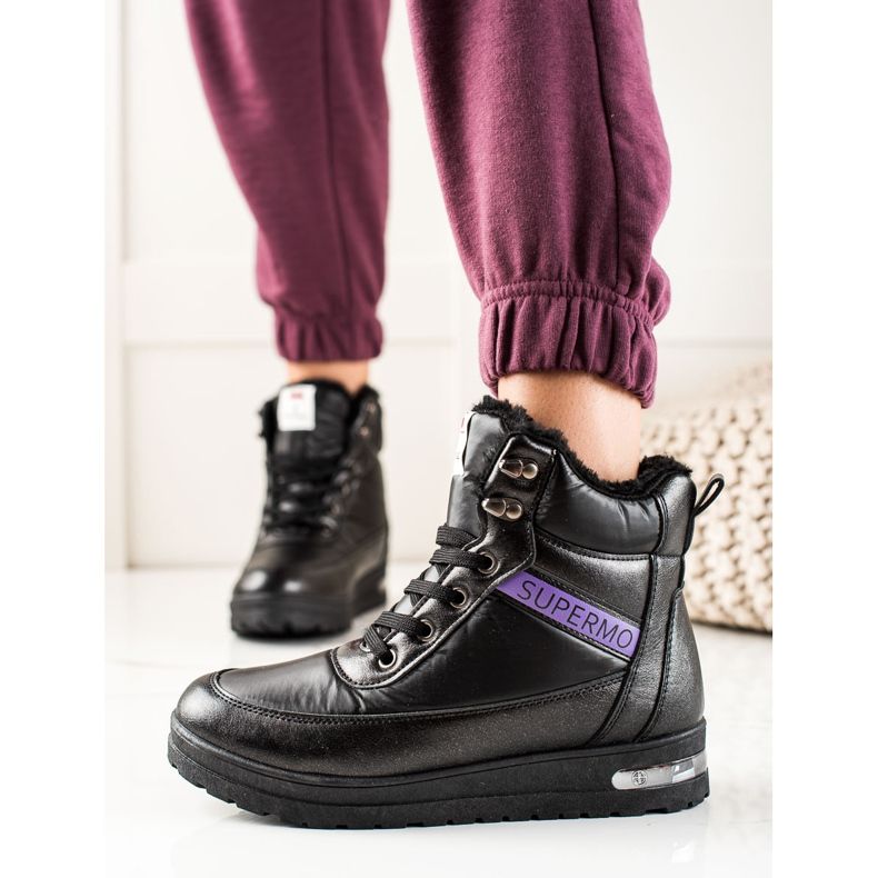 TRENDI Doposci Con Glitter Supermo nero 1