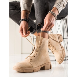 Goodin Lavoratori in pelle scamosciata beige 1