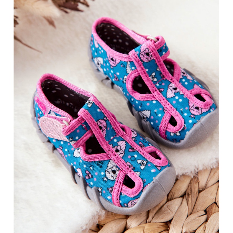 BEFADO S.A. Ciabatte Inblu Con Velcro 190P100 Blu-Rosa 1