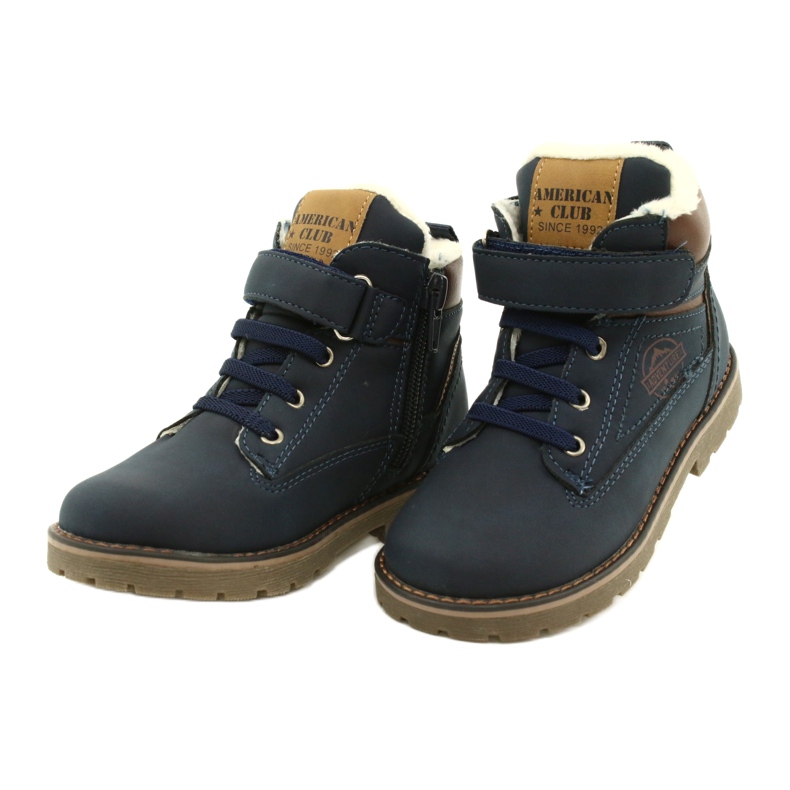 Operai coibentati con pelliccia American Club GC29/21 Navy marrone blu navy 3