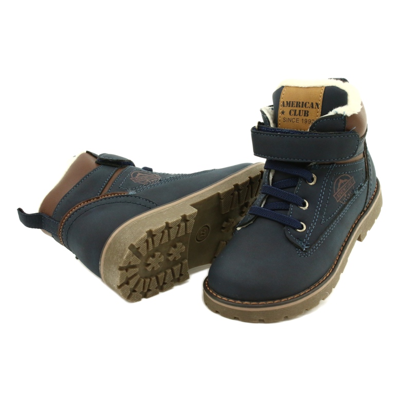 Operai coibentati con pelliccia American Club GC29/21 Navy marrone blu navy 4