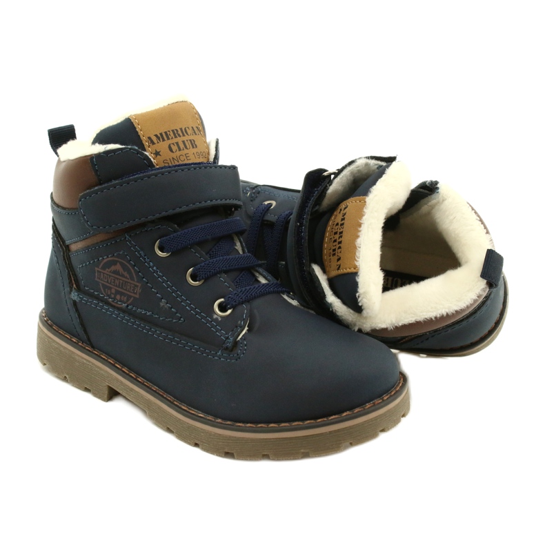 Operai coibentati con pelliccia American Club GC29/21 Navy marrone blu navy 5