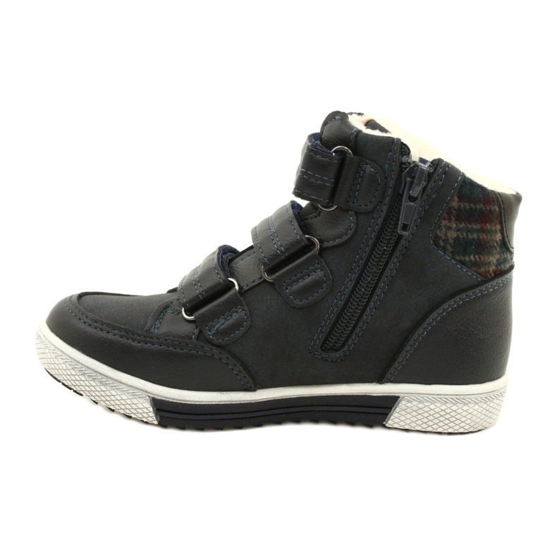American Club Scarpe Sportive Alte Con Pelliccia American GC19/21 Navy Blue 2