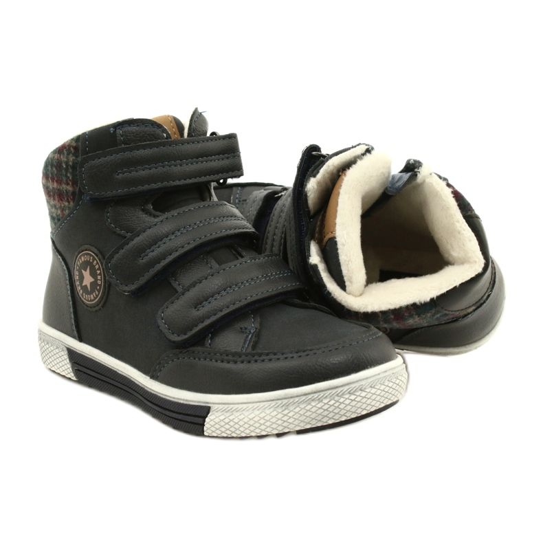 American Club Scarpe Sportive Alte Con Pelliccia American GC19/21 Navy Blue 6