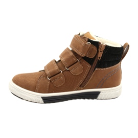 Scarpe sportive isolate con pelliccia American Club GC24/21 DK.Camel marrone 2