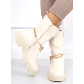 Stivali con catena staccabile Lomé Beige 2