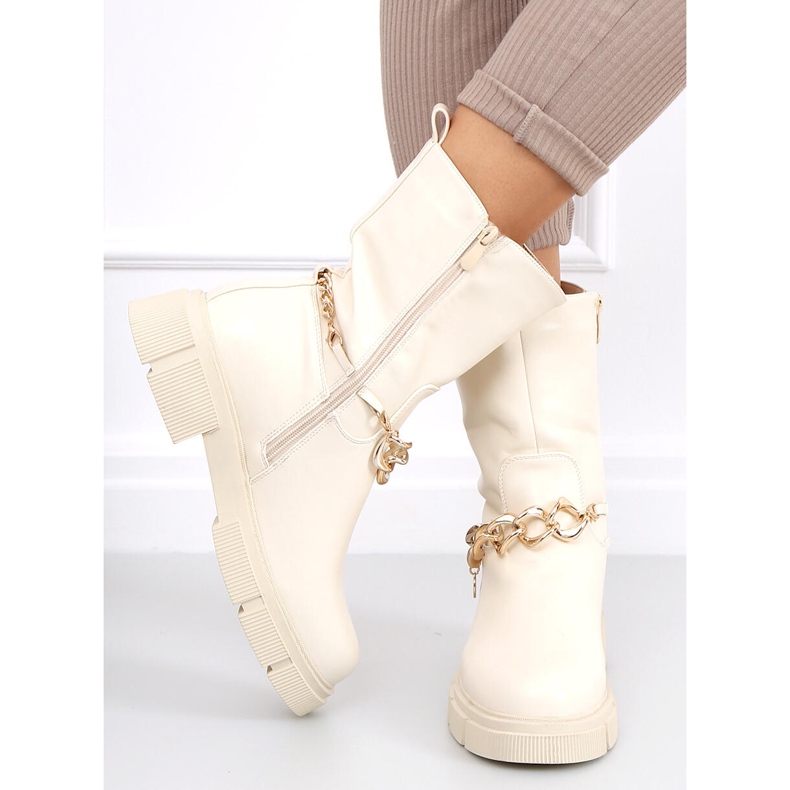 Stivali con catena staccabile Lomé Beige 2