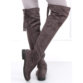 Stivali sopra il ginocchio Toum Grey grigio 1