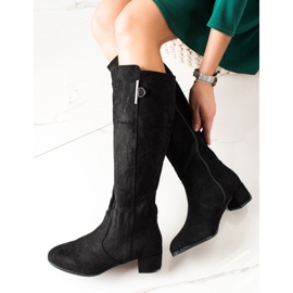 TRENDI Comodi stivali neri nero 1