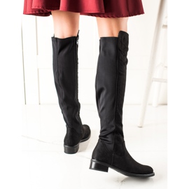 Lovery Comodi stivali scamosciati nero 1