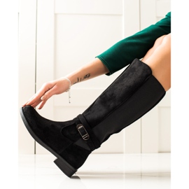 TRENDI Stivali casual con fibbia nero 2