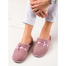 TRENDI Pantofole Rosa Con Fiocco 1