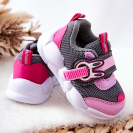 BEFADO S.A. Scarpe Sportive Bambino Con Velcro Befado 516P091 Grigio-Rosa 2