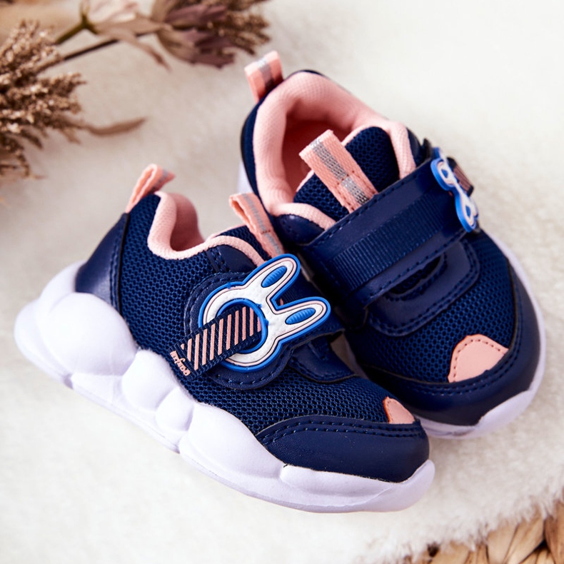 BEFADO S.A. Scarpe Sportive Bambini Con Velcro Befado 516P090 Blu Navy-Rosa 2