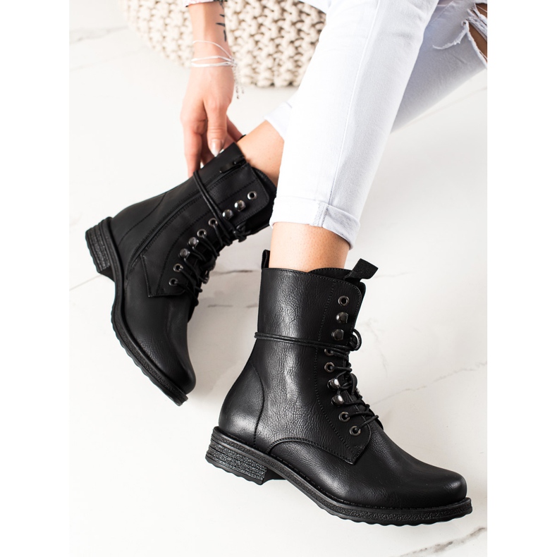 Super Mode Stivaletti classici stringati nero 1