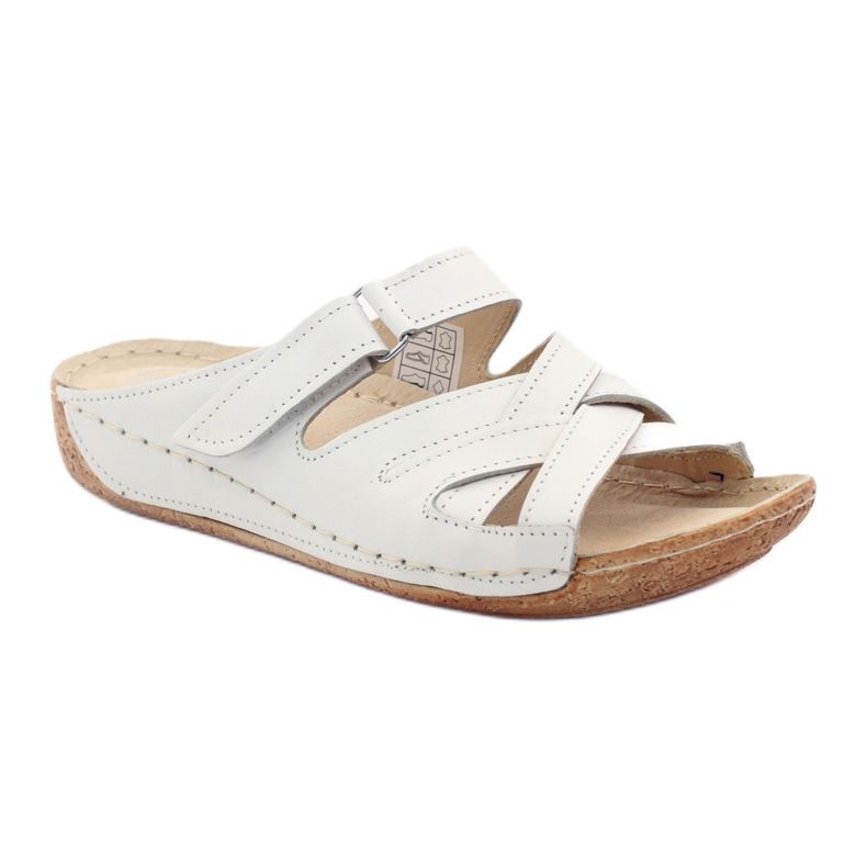 Scarpe da donna in pelle Gregors 647 bianche bianca 1